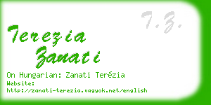 terezia zanati business card